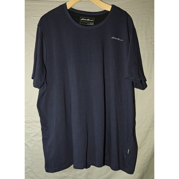 Eddie Bauer T Shirt Mens 2XL Blue‎ Crew Neck Short Sleeve Stretch FLAW - Picture 1 of 8